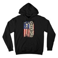 Cheerleader Dad Funny Cheer Dad American US Flag Father Team Hoodie