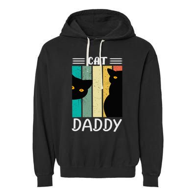Cat Daddy Funny Cats for Fathers Day Garment-Dyed Fleece Hoodie