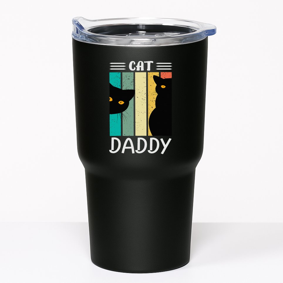 Cat Daddy Funny Cats for Fathers Day Tumbler