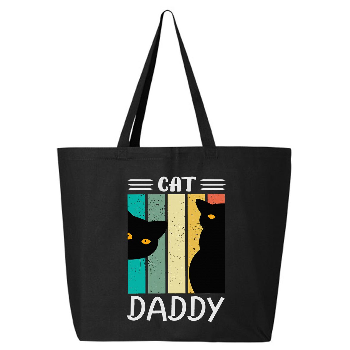 Cat Daddy Funny Cats for Fathers Day 25L Jumbo Tote