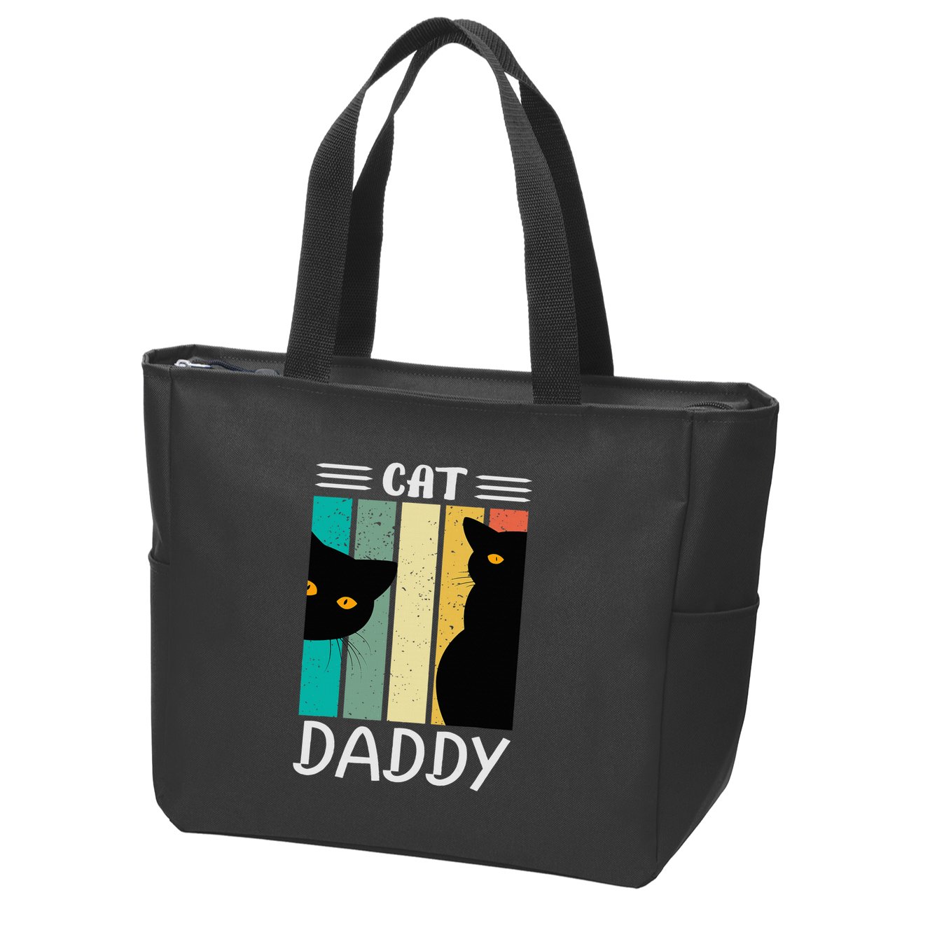 Cat Daddy Funny Cats for Fathers Day Zip Tote Bag