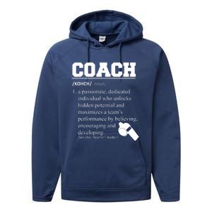 Coach Definition Funny Coach Tee Performance Fleece Hoodie