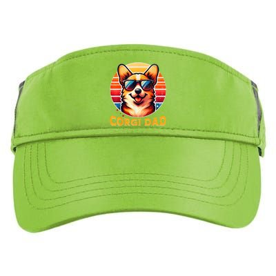 Corgi Dad Father Day Gift For Lovers Funny Adult Drive Performance Visor