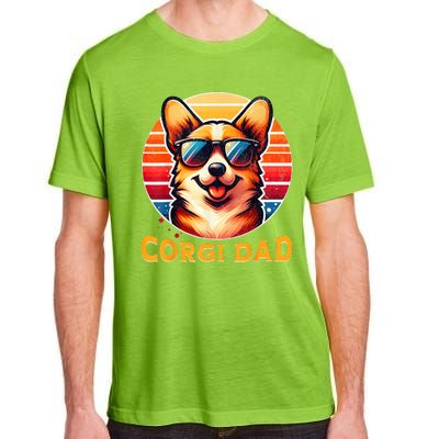 Corgi Dad Father Day Gift For Lovers Funny Adult ChromaSoft Performance T-Shirt