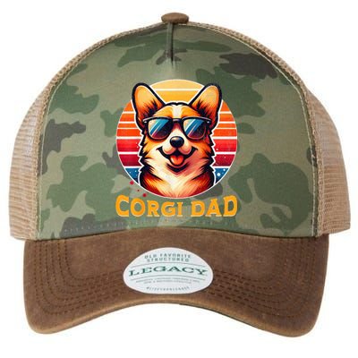 Corgi Dad Father Day Gift For Lovers Funny Legacy Tie Dye Trucker Hat