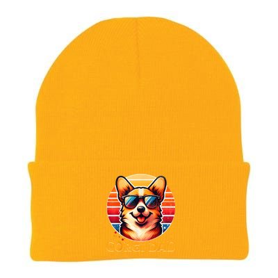 Corgi Dad Father Day Gift For Lovers Funny Knit Cap Winter Beanie