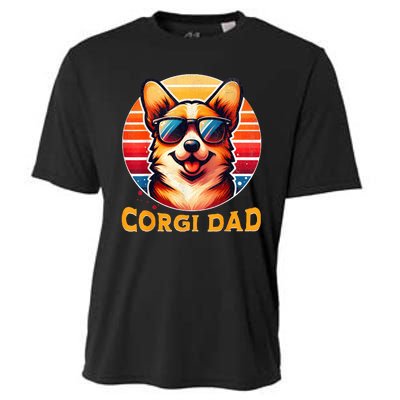 Corgi Dad Father Day Gift For Lovers Funny Cooling Performance Crew T-Shirt