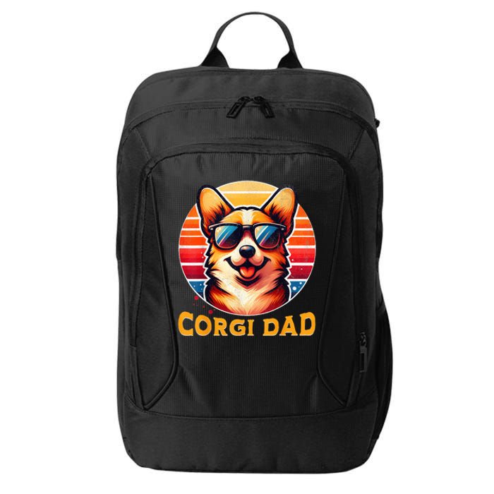 Corgi Dad Father Day Gift For Lovers Funny City Backpack