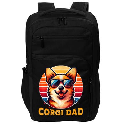 Corgi Dad Father Day Gift For Lovers Funny Impact Tech Backpack