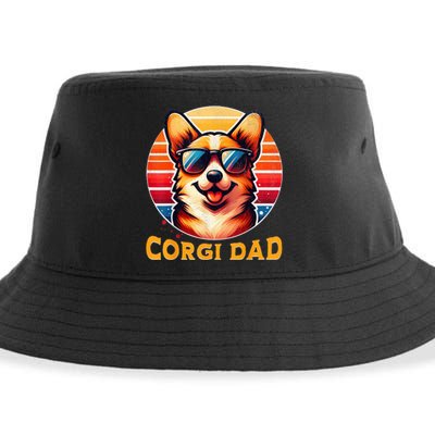 Corgi Dad Father Day Gift For Lovers Funny Sustainable Bucket Hat