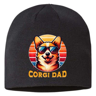 Corgi Dad Father Day Gift For Lovers Funny Sustainable Beanie