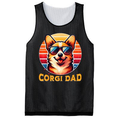 Corgi Dad Father Day Gift For Lovers Funny Mesh Reversible Basketball Jersey Tank