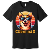 Corgi Dad Father Day Gift For Lovers Funny Premium T-Shirt