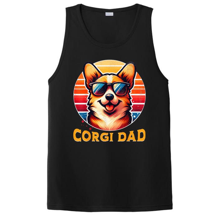 Corgi Dad Father Day Gift For Lovers Funny PosiCharge Competitor Tank