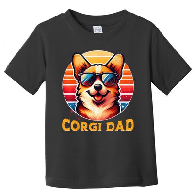 Corgi Dad Father Day Gift For Lovers Funny Toddler T-Shirt