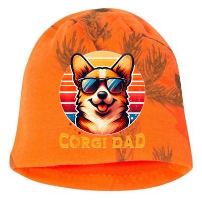 Corgi Dad Father Day Gift For Lovers Funny Kati - Camo Knit Beanie