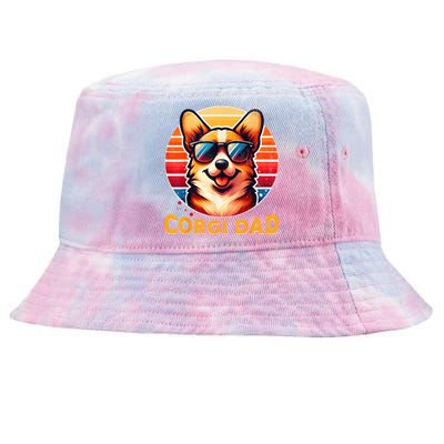 Corgi Dad Father Day Gift For Lovers Funny Tie-Dyed Bucket Hat