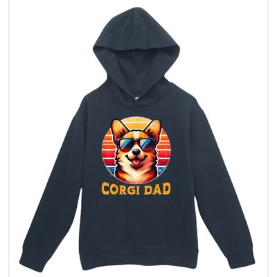 Corgi Dad Father Day Gift For Lovers Funny Urban Pullover Hoodie