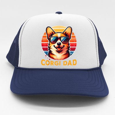 Corgi Dad Father Day Gift For Lovers Funny Trucker Hat