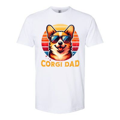 Corgi Dad Father Day Gift For Lovers Funny Softstyle CVC T-Shirt