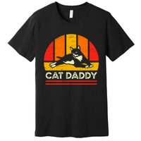 Cat Daddy Father Vintage Black Cats Premium T-Shirt