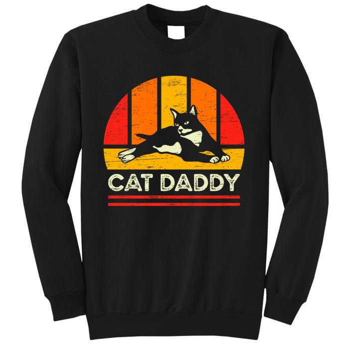 Cat Daddy Father Vintage Black Cats Tall Sweatshirt