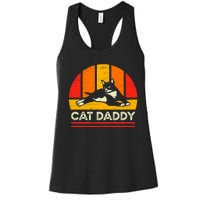 Cat Daddy Father Vintage Black Cats Women's Racerback Tank