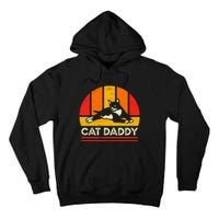 Cat Daddy Father Vintage Black Cats Tall Hoodie