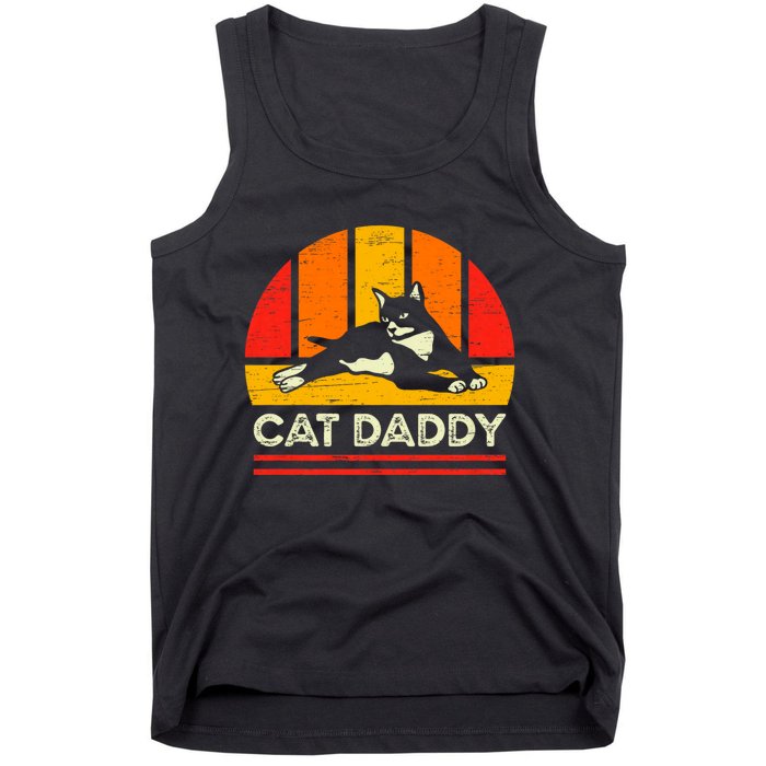 Cat Daddy Father Vintage Black Cats Tank Top