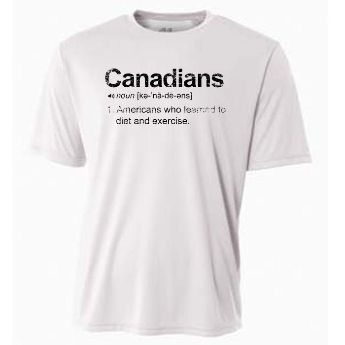 Canadian Definition Funny Anti American Canada Cooling Performance Crew T-Shirt