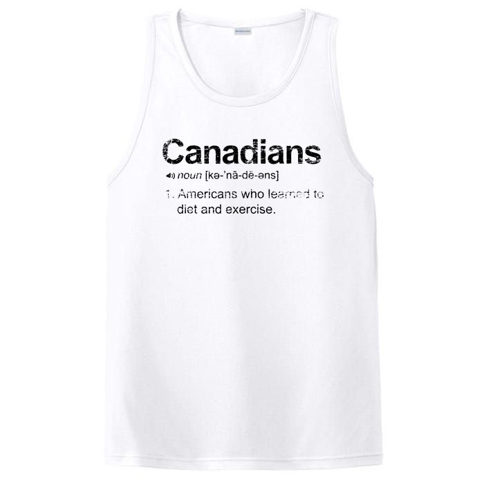 Canadian Definition Funny Anti American Canada PosiCharge Competitor Tank