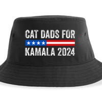 Cat Dads For Kamala Funny Cat Owner 2024 President Kamala Sustainable Bucket Hat