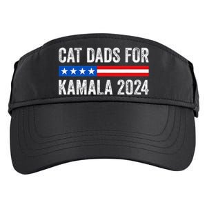 Cat Dads For Kamala Funny Cat Owner 2024 President Kamala Adult Drive Performance Visor