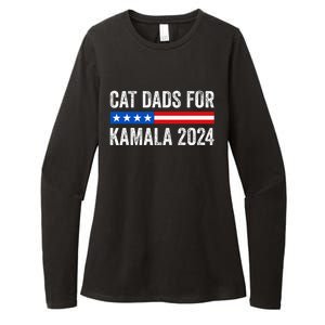 Cat Dads For Kamala Funny Cat Owner 2024 President Kamala Womens CVC Long Sleeve Shirt