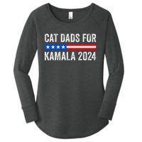 Cat Dads For Kamala Funny Cat Owner 2024 President Kamala Women's Perfect Tri Tunic Long Sleeve Shirt