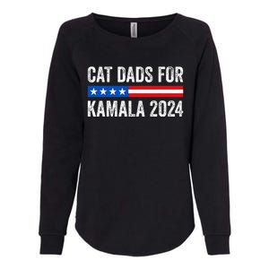 Cat Dads For Kamala Funny Cat Owner 2024 President Kamala Womens California Wash Sweatshirt