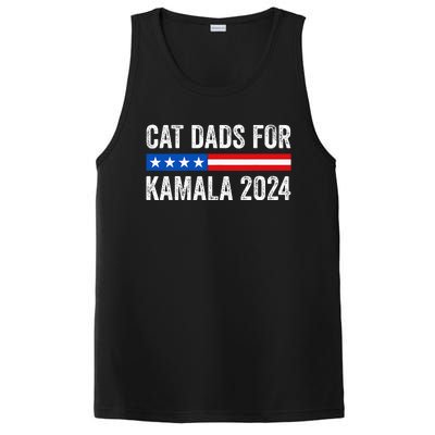 Cat Dads For Kamala Funny Cat Owner 2024 President Kamala PosiCharge Competitor Tank