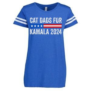 Cat Dads For Kamala Funny Cat Owner 2024 President Kamala Enza Ladies Jersey Football T-Shirt