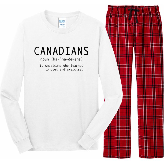 Canadian Definition Funny Canada Pride Long Sleeve Pajama Set