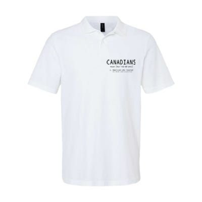 Canadian Definition Funny Canada Pride Softstyle Adult Sport Polo