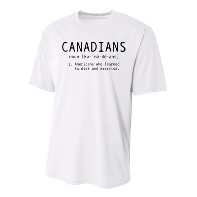 Canadian Definition Funny Canada Pride Performance Sprint T-Shirt