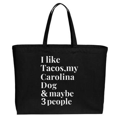 Carolina Dog Funny Dog Owner Tacos Lover Gift Women Cotton Canvas Jumbo Tote