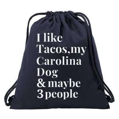 Carolina Dog Funny Dog Owner Tacos Lover Gift Women Drawstring Bag