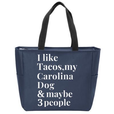 Carolina Dog Funny Dog Owner Tacos Lover Gift Women Zip Tote Bag