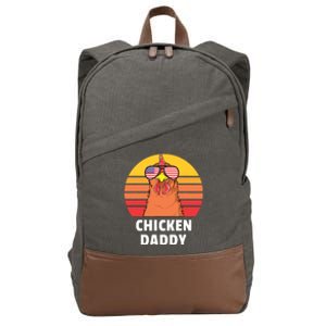 Chicken Daddy Farmer Chicken Lover Cotton Canvas Backpack