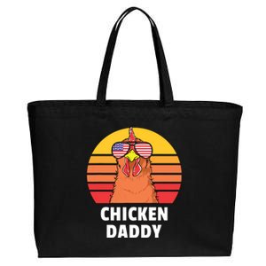 Chicken Daddy Farmer Chicken Lover Cotton Canvas Jumbo Tote