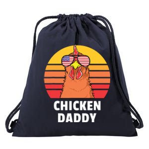 Chicken Daddy Farmer Chicken Lover Drawstring Bag