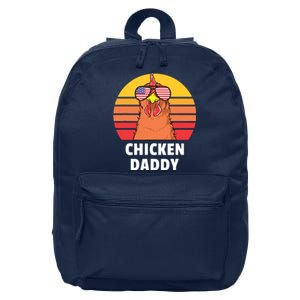 Chicken Daddy Farmer Chicken Lover 16 in Basic Backpack