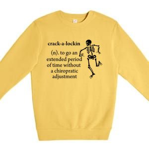 Chiropractor Definition Funny Chiropractic Humor Chiro Lover Gift Premium Crewneck Sweatshirt