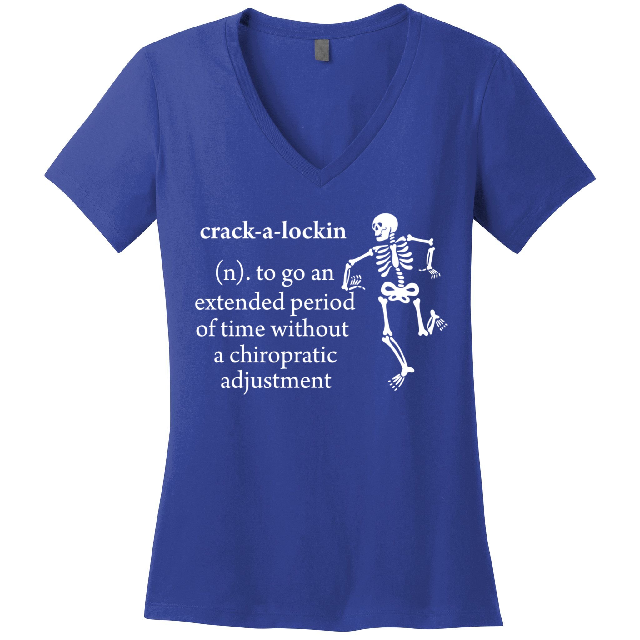 Chiropractor Definition Funny Chiropractic Humor Chiro Lover Gift Women's V-Neck T-Shirt